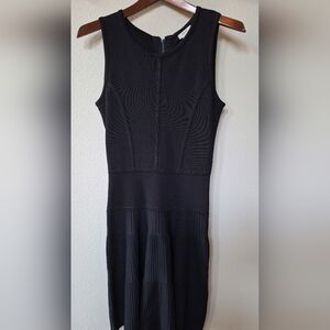 Cache Women's Black Tank Fit Flare Black Knee-length Dress Size XS